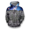 3D all over print man looking out galaxy