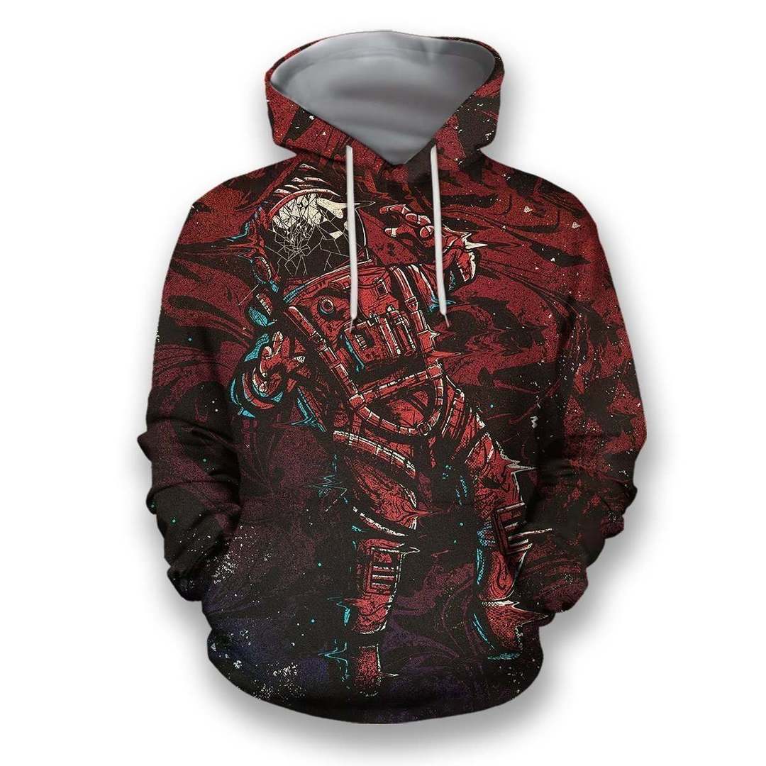 3D all over print astronaut in space