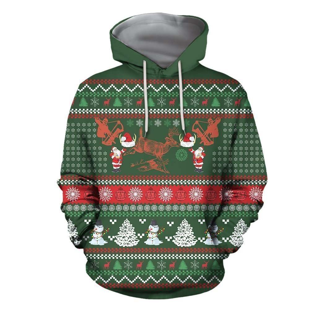 3D All Over Printed Ugly Hunting Christmas Shirts