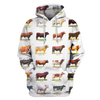 3D All Over Print Cow Hoodie &lt;White&gt;