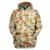3D All Over Print Champignons Hoodie