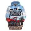 3D All Over Print Tractor Hoodie