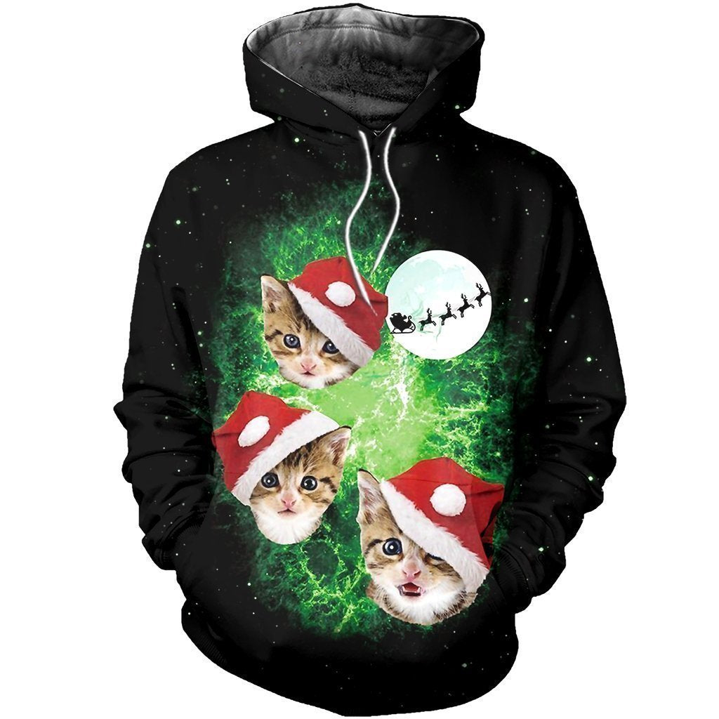 Awesome Hoodie Cat Christmas for Men and Women HBC316