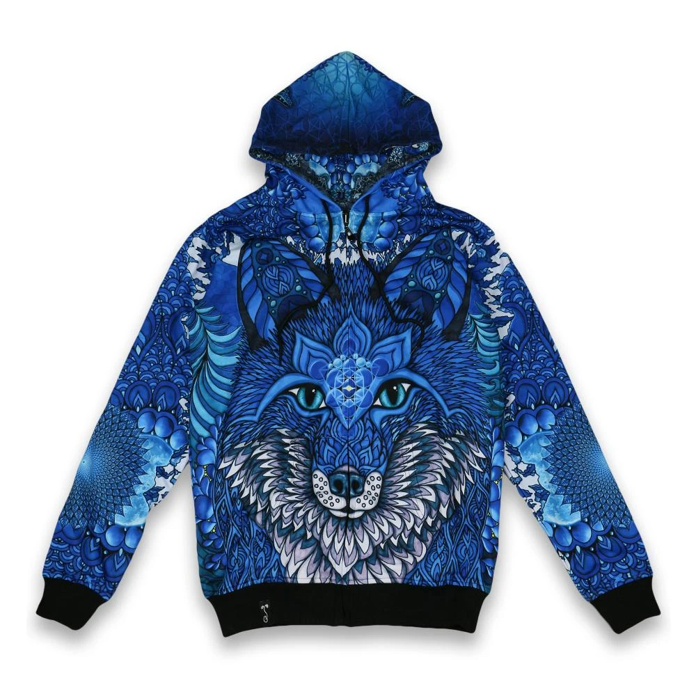 Awesome hoodie 3d all print Ice Fox Reversible Hoodie for Men and Women, Zip Hoodies NQ249