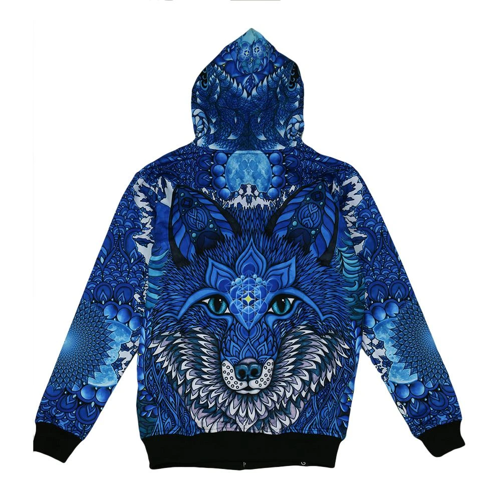 Awesome hoodie 3d all print Ice Fox Reversible Hoodie for Men and Women, Zip Hoodies NQ249