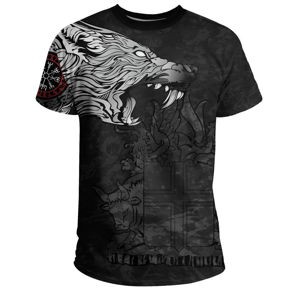 3D All Over Print Iceland Hoodie Fenrir Wolf and Vegvisir HOODIES for Men and Women, T-Shirt, Zip Hoodies, Sweatshirt HBC0022