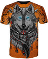 All Over Love Wolf American for Men and Women, T-Shirt, Zip Hoodies, Sweatshirt HBC0095
