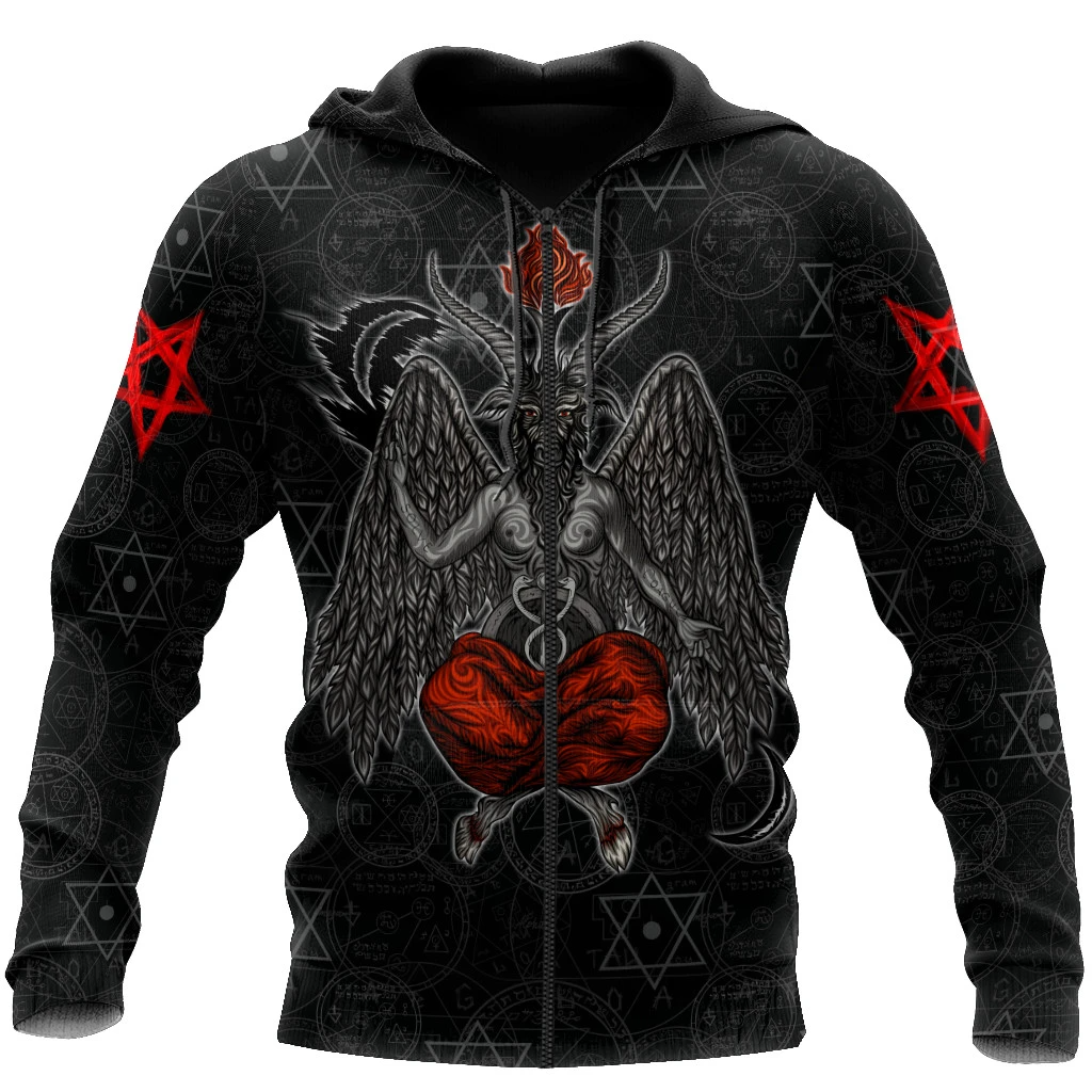 Awesome hoodie 3d all print Krampus Satanic Hoodie for Men and Women, T-Shirt, Zip Hoodies, Sweatshirt NQ178