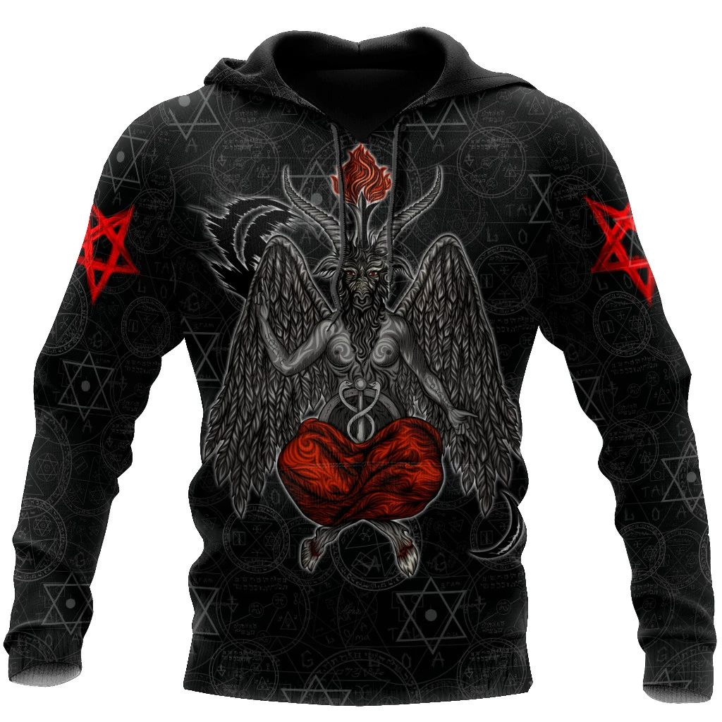 Awesome hoodie 3d all print Krampus Satanic Hoodie for Men and Women, T-Shirt, Zip Hoodies, Sweatshirt NQ178