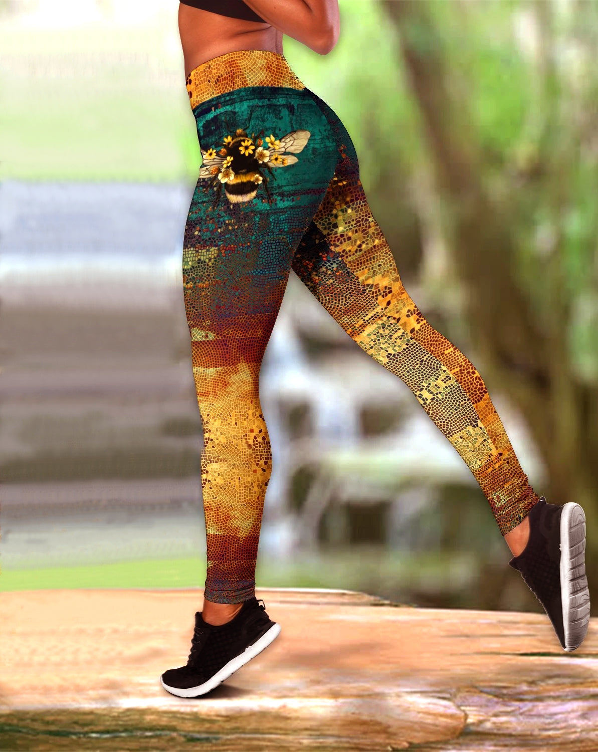 Awesome Hoodie 3D All Over Print Legging + Tank Top Bee+COMBO MASK VNLGS0003