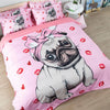 Awesome Hoodies - Pug – Pink Pug Set - Bedding Set QK3111