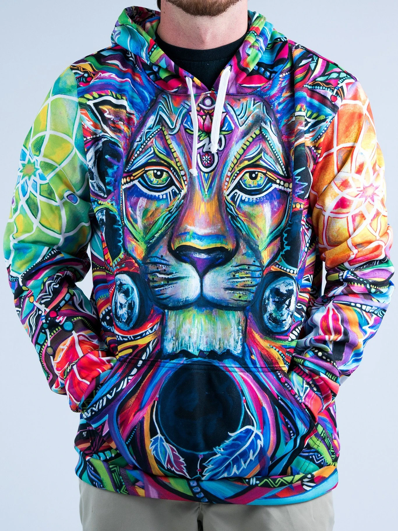 Awesome hoodie 3d all print Lunar Lion Hoodie for Men and Women NQ112