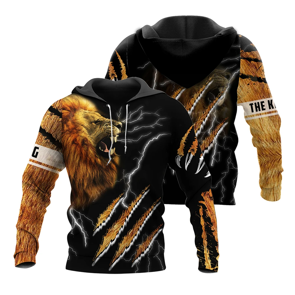 Awesome hoodie 3d all print Lightning Lion for Men and Women, T-Shirt, Zip Hoodies, Sweatshirt NQ342