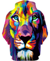 Awesome hoodie 3d all print Lion King Of Color for Men and Women, T-Shirt, Zip Hoodies, Sweatshirt NQ302