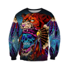 3D All Over Print Lion Skull for Men and Women, T-Shirt, Zip Hoodies, Sweatshirt HBC0028