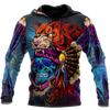 3D All Over Print Lion Skull for Men and Women, T-Shirt, Zip Hoodies, Sweatshirt HBC0028