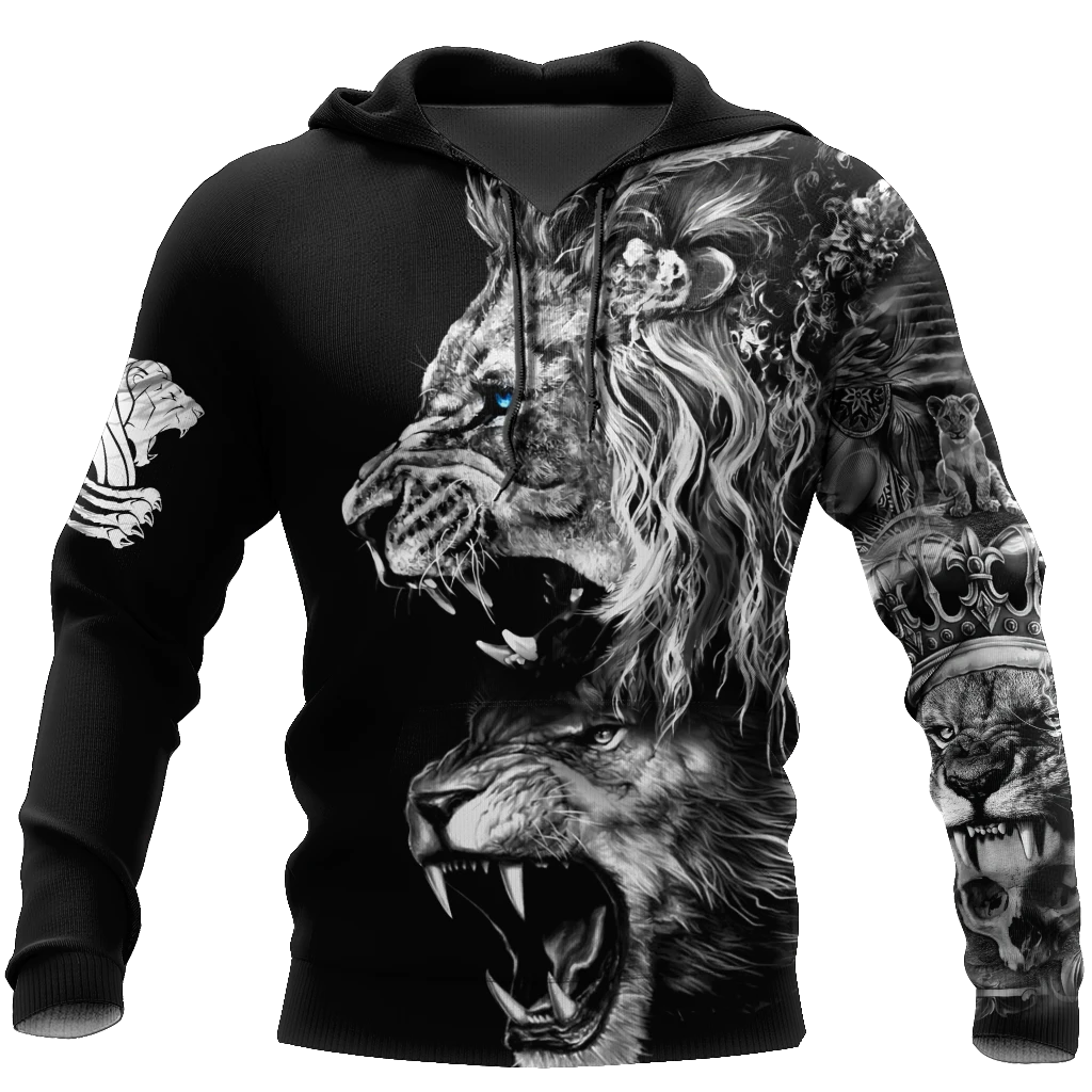 Awesome hoodie 3d all print Lion Tattoo for Men and Women, T-Shirt, Zip Hoodies, Sweatshirt NQ425