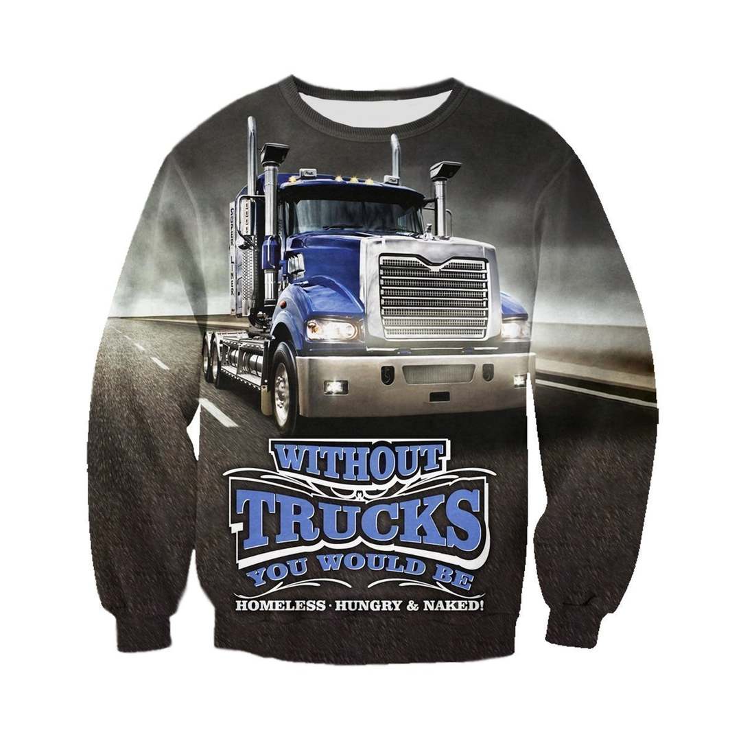 3D All Over Printed Truck In Road Clothes