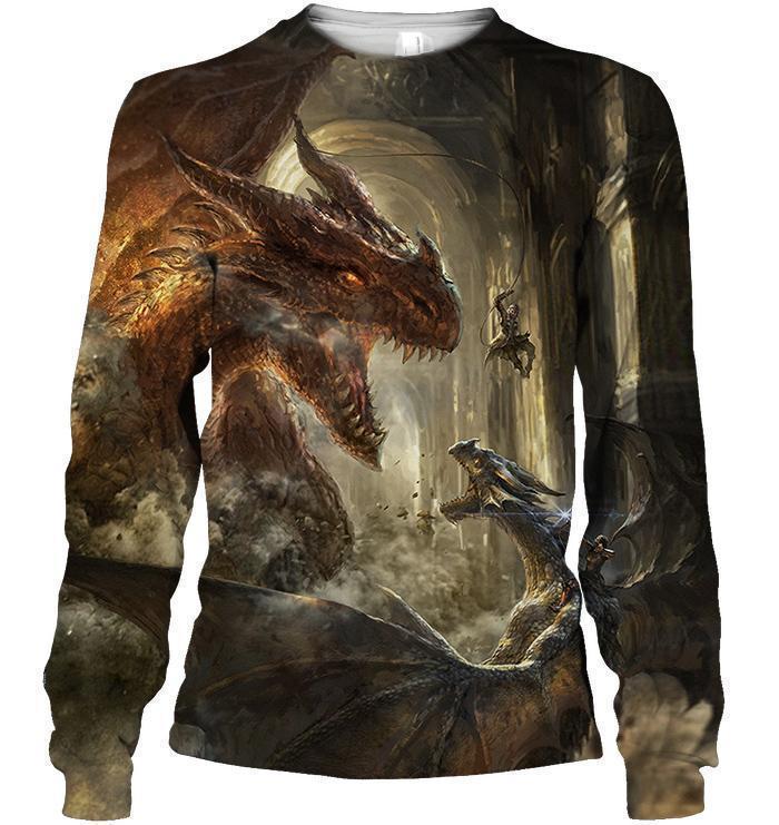 All Over Print Dragon In The Castle