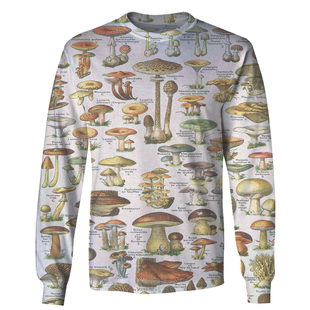 3D All Over Print Champignons Hoodie