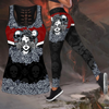Awesome Hoodie 3D All Over Print Love Skull and Tattoos Combo Tank + Legging NQLG13