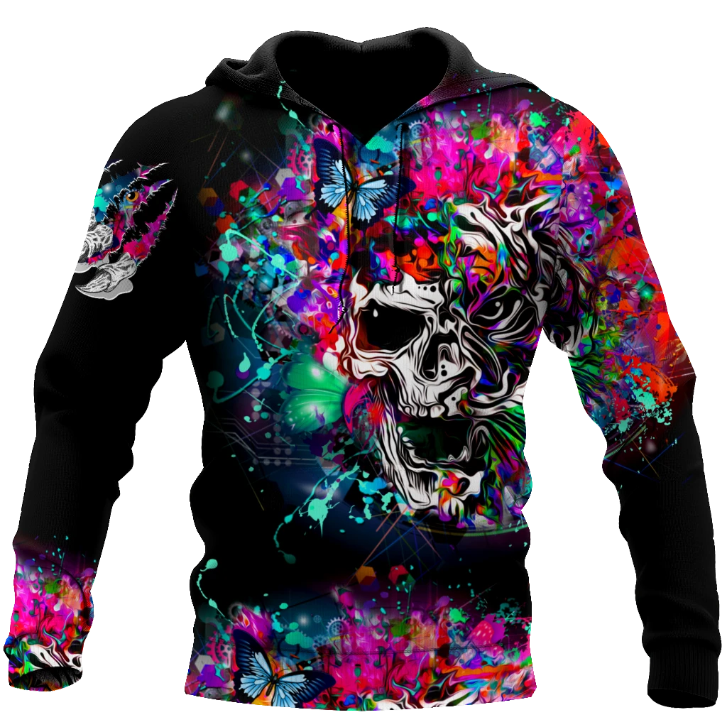 Awesome hoodie 3d all print Love Skull Animal On Fire Art for Men and Women, T-Shirt, Zip Hoodies, Sweatshirt NQ159