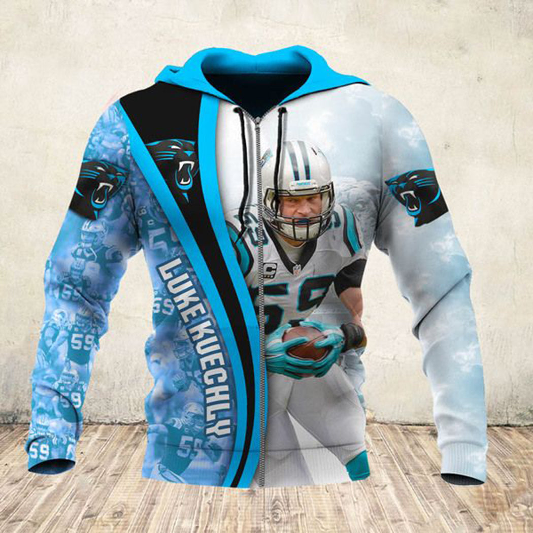 Awesome hoodie 3D All Over Print  Carolina Panthers Rugby for Men and Women Hoodie, Funy Panda.