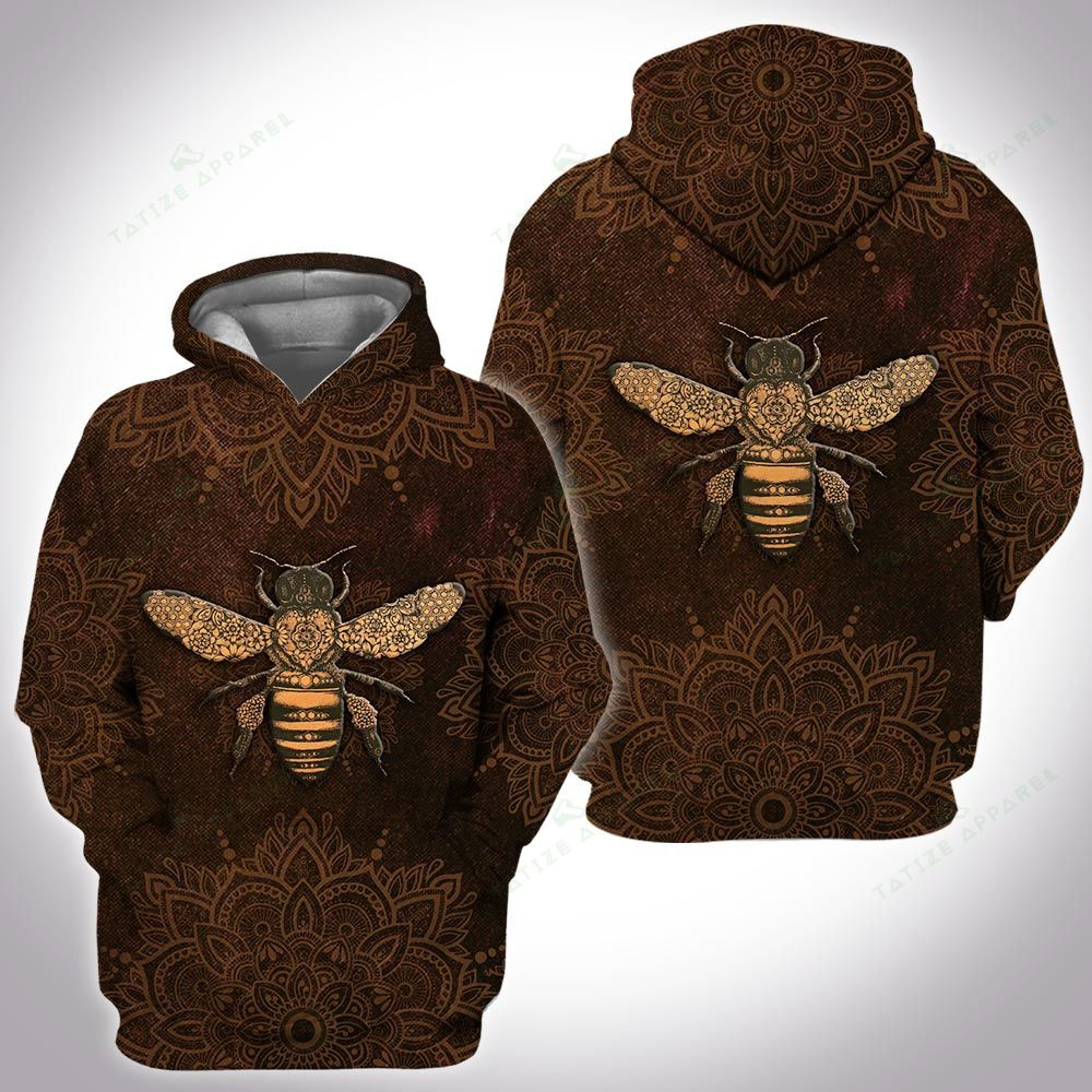 Awesome hoodie 3d all print Mandala Bee Pattern 3d for Men and Women, T-Shirt, Zip Hoodies, Sweatshirt NQ379