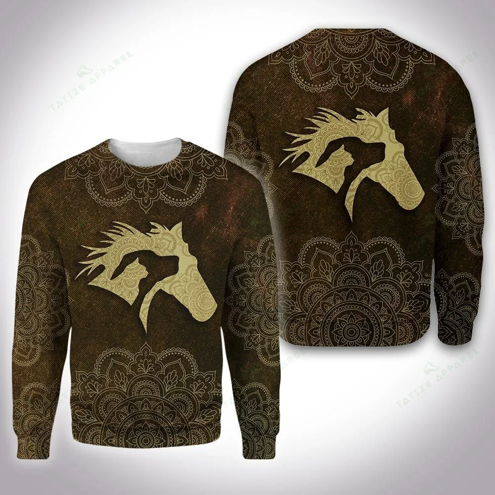 Awesome hoodie 3d all print Mandala Horse Dog Cat Lovers for Men and Women, T-Shirt, Zip Hoodies, Sweatshirt NQ374