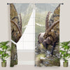 Awesome hoodied 3D all print MOUNTAIN GOAT Curtains  skull - VNC0043