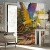 Awesome hoodied Parrot Printed 3D Grommet Window Curtains - HB00024