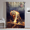 Awesome hoodied 3D all print  Tiger Curtains  skull - VNC0036
