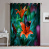 Awesome hoodied 3D all print  FLOWERS AND BUTTERFLY Curtains  skull - VNC0034