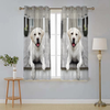 Awesome hoodied 3D all print Labrador retriever-Dog Curtains  skull - VNC0044