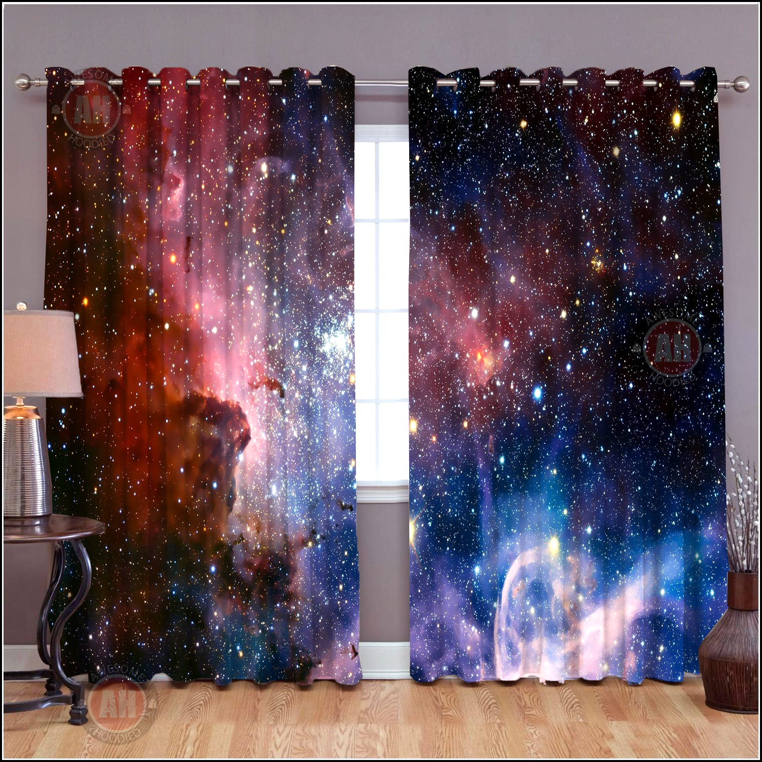 Awesome hoodied 3D all print Constellation Curtains  skull - VNC0048