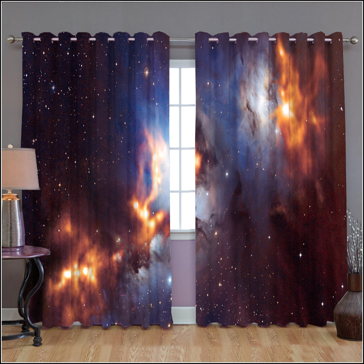 Awesome hoodied 3D all print Constellation Curtains  skull - VNC0049