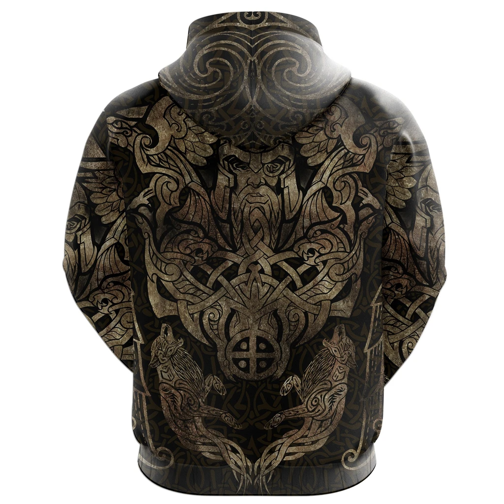 Awesome hoodie 3d all print Viking Pullover Hoodie, Odin Fenrir Skoll And Hati for Men and Women NQ0050