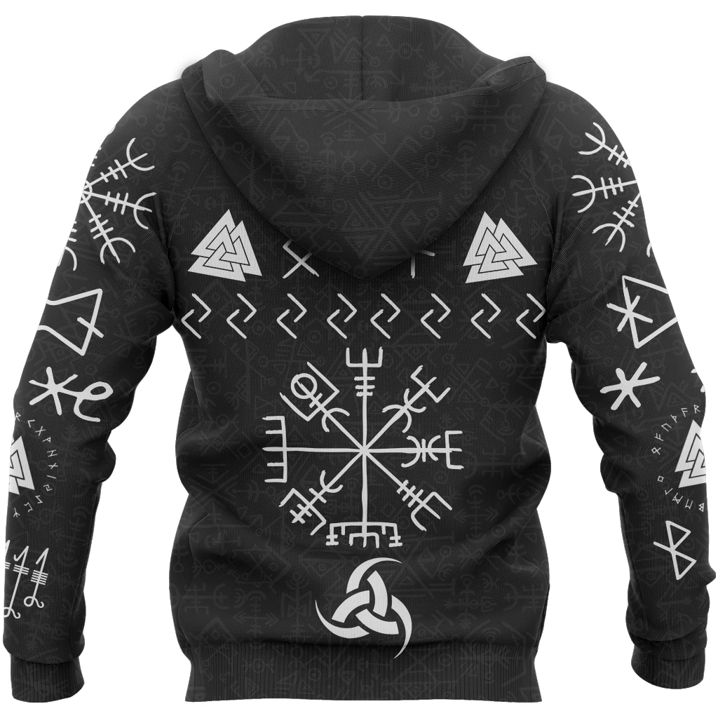 Awesome hoodied 3D ALL Print Viking Vegvisir Horn Of Odin Valknut-Men and Women-Hoodie - VN0064