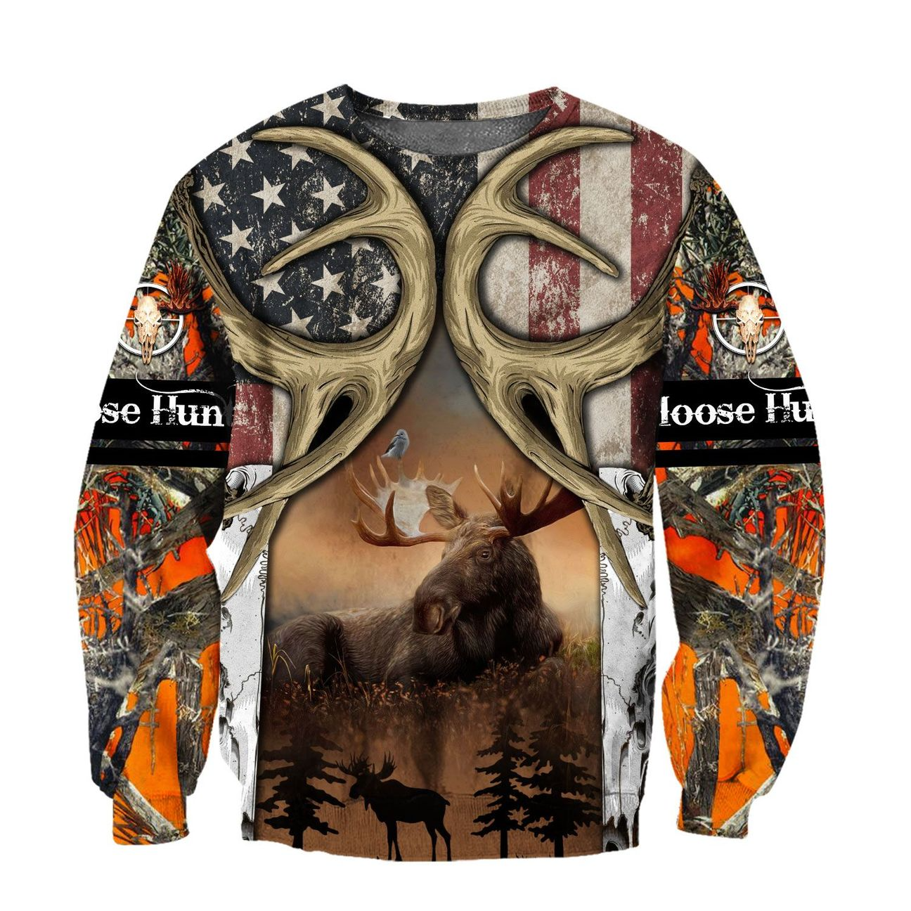 Awesome hoodie 3d all print Moose Hunting for Men and Women, T-Shirt, Zip Hoodies, Sweatshirt NQ308