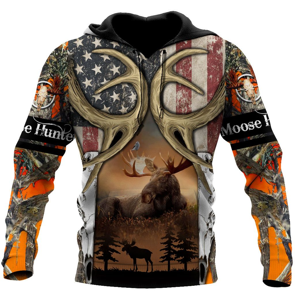 Awesome hoodie 3d all print Moose Hunting for Men and Women, T-Shirt, Zip Hoodies, Sweatshirt NQ308