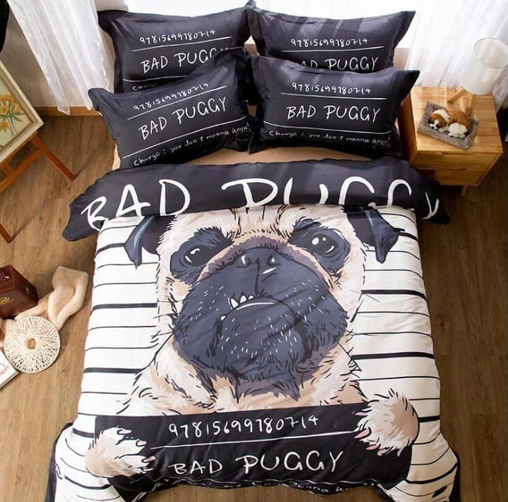 Awesome Hoodies - Pug – Bad Boy Pug - Bedding Set QK3113