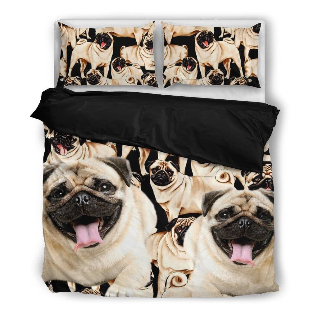 Awesome Hoodies - Pug – Pug Cute Faces - Bedding Set QK3117