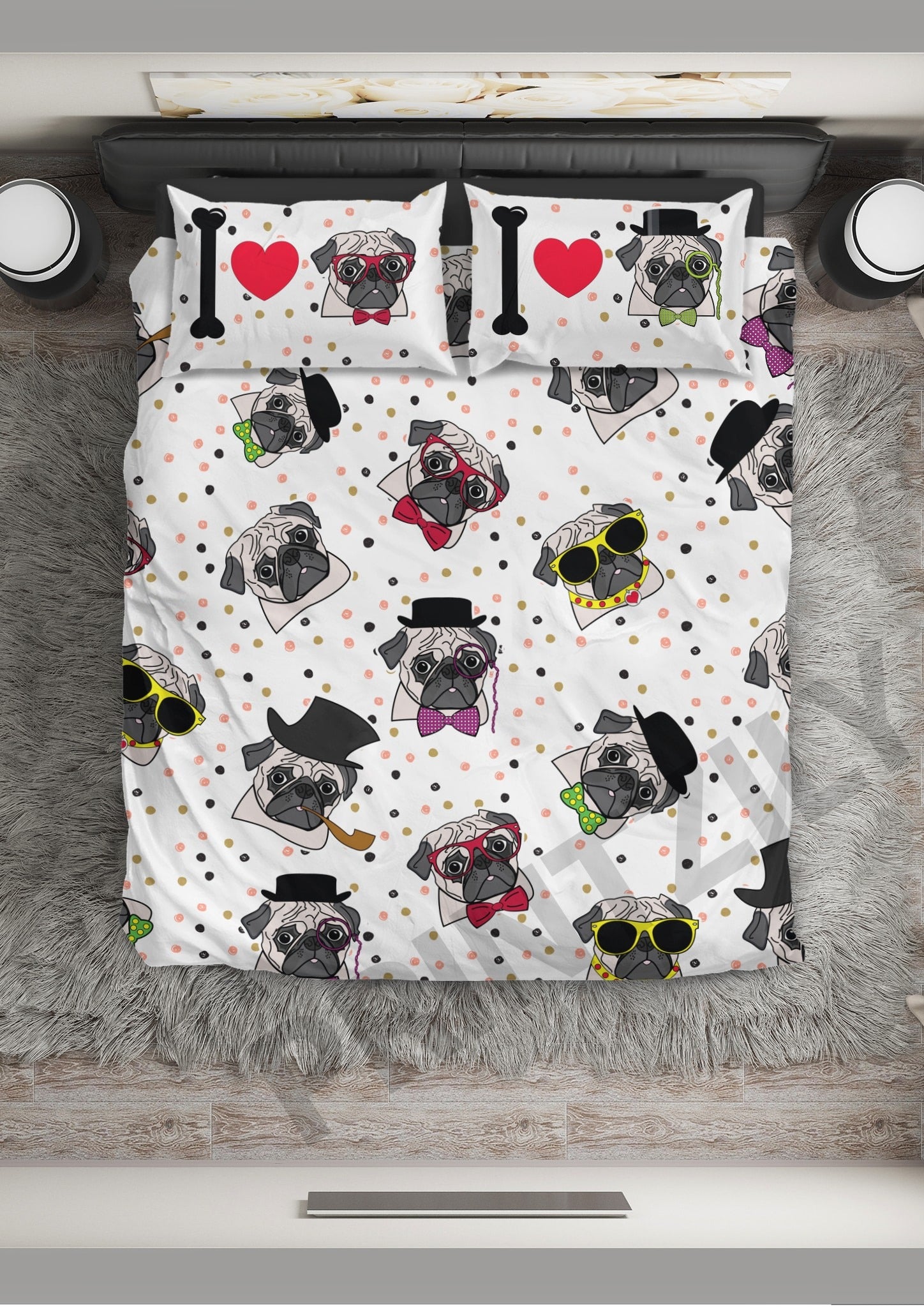 Awesome Hoodies - Pug – I’m So Cool - Bedding Set QK3118