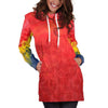 All Over Printed Parrots Hoodie Dress H2479B