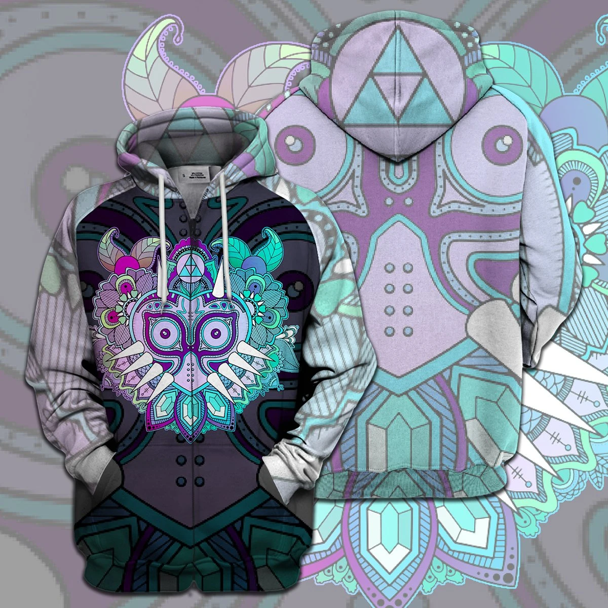 Awesome hoodie 3d all print Mask Colorful Hoodie for Men and Women, Zip Hoodies NQ0033