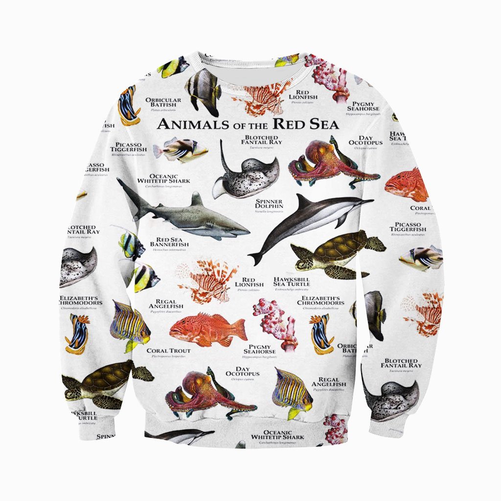 3D All Over Printed Animals Of The Red Sea Shirts and Shorts