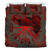 Awesome Hoodied 3D all over print Viking Bedding Set, Muninn Vegvisir Bedding Sets NQBS0030