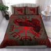 Awesome Hoodied 3D all over print Viking Bedding Set, Muninn Vegvisir Bedding Sets NQBS0030