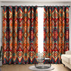 Awesome hoodied Native American Aztec Pattern Printed 3D Grommet Window Curtains - HB00091