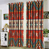 Awesome hoodied Native American Aztec Pattern Printed 3D Grommet Window Curtains - HB00090